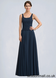 Annabelle A-Line Square Neckline Floor-Length Chiffon Lace Mother of the Bride Dress With Sequins STA126P0014587
