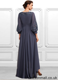 Adelyn A-Line Scoop Neck Asymmetrical Chiffon Mother of the Bride Dress With Ruffle Appliques Lace STA126P0014592