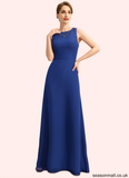 Gracie A-line Scoop Floor-Length Chiffon Mother of the Bride Dress With Beading Sequins STAP0021920