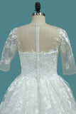 Scoop Sheath Tulle Detachable Train Wedding Dresses