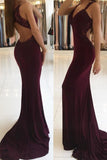 Spandex Straps Mermaid Prom Dresses With
