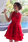 Homecoming Dresses A Line Scoop Organza & Lace