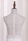 New Arrival A Line Scoop Chiffon & Lace Wedding Dresses With