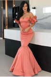 Trumpet/Mermaid Off-The-Shoulder Prom Dress Simple Evening STAPQRAYGBD