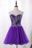 Lovely A Line Sweetheart Homecoming Dresses With Rhinestones