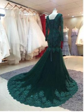 Newest Appliques Mermaid Tulle Prom Dresses