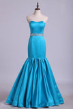 Sweetheart Mermaid Prom Dresses With Beading
