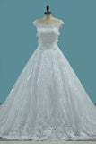 New Arrival Wedding Dresses A Line Scoop Tulle With Applique