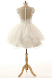 A Line Homecoming Dresses Scoop Organza With Handmade