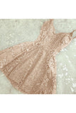 Homecoming Dresses A Line Spaghetti Straps Tulle With Beads And