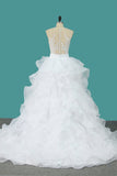 Scoop Tulle With Applique Detachable Wedding Dresses