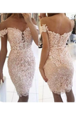 New Arrival Homecoming Dresses Sheath Off The Shoulder Tulle With