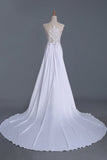 Sheath Wedding Dresses Scoop With Stretch Satin Skirt