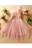 One Shoulder Homecoming Dresses A Line Tulle With Handmade