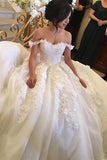 New Arrival Wedding Dresses Ball Gown Tulle With Appliques Off The