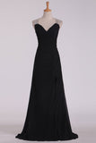 Sexy Open Back Prom Dresses Straps Sheath Chiffon With Beads And