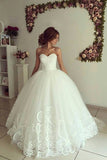 Sweetheart A Line Tulle Wedding Dresses With