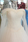 New Arrival Bling Off The Shoulder Wedding Dresses A Line Tulle Lace