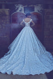 Lace A Line Off The Shoulder Wedding Dresses With Applique Chapel