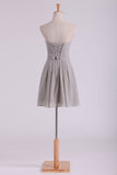 Pure Sweetheart A Line Chiffon Short/Mini Homecoming Dress With Ruffles Lace