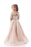 Flower Girl Dresses A Line Sweetheart Satin With Jacket Sweep