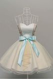 Homecoming Dresses A Line Sweetheart Tulle With Bow