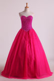 Sweetheart Quinceanera Dresses Floor-Length Tulle Ball Gown Lace