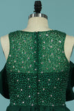 New Arrival Scoop With Beading Prom Dresses Mermaid