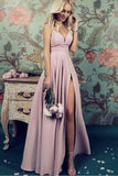 New Arrival Spaghetti Straps Satin A Line Evening Dresses With