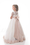 Flower Girl Dresses A Line Scoop Beaded Bodice Tulle With