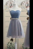 Simple Homecoming Dresses A-Line Sweetheart Tulle Above