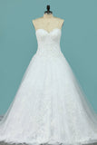 Wedding Dresses A Line Sweetheart Tulle With Applique Court
