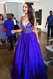 Spaghetti Straps Prom Dresses A Line With Beads And