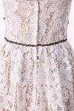 Lace Spaghetti Straps Homecoming Dresses A Line Above Knee