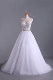 Wedding Dresses Sweetheart Ball Gown Tulle With Beading And