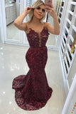Mermaid Prom Dresses Scoop Lace With Beads And Sash Sweep