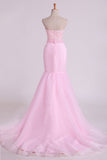 Sweetheart Prom Dresses Mermaid/Trumpet With Applique Court