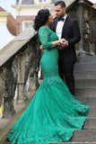 Newest Appliques Mermaid Tulle Prom Dresses
