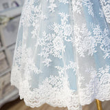Halter Light Sky Blue Lace Appliques Homecoming Dresses with Lace up Cocktail Dresses