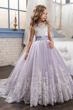 Flower Girl Dresses Scoop Ball Gown Tulle With Applique And Bow