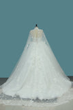 Luxurious Wedding Dresses High Neck Tulle With Sequins Beads Crystals Lace