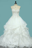 Sweetheart Wedding Dresses A Line Organza With