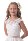 New Arrival Flower Girl Dresses A Line Scoop With Applique And Beads