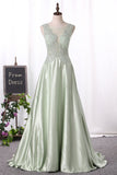 Prom Dresses Scoop Organza A Line With Beading