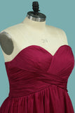Asymmetrical Bridesmaid Dresses Sweetheart Ruched Bodice A