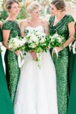 Sequin Wedding Party Dresses Bridesmaid Dresses With Short STAP693L41T