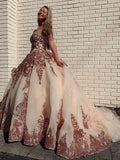 Rosewood Sequins Ball Gown Sweetheart Strapless Quinceanera Dresses with STA20433