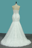 Sweetheart Mermaid Wedding Dresses Tulle With Applique