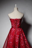 A Line Homecoming Dresses Sweetheart Lace With Sash Lace
