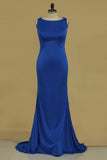 New Arrival Evening Dresses Scoop Spandex & Lace Sweep Train Mermaid